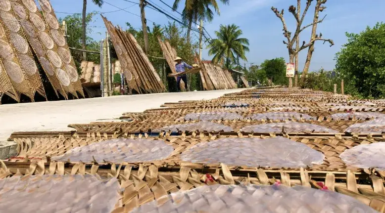 Hương Tết sớm từ làng bánh tráng Thuận Hưng hơn 200 năm tuổi